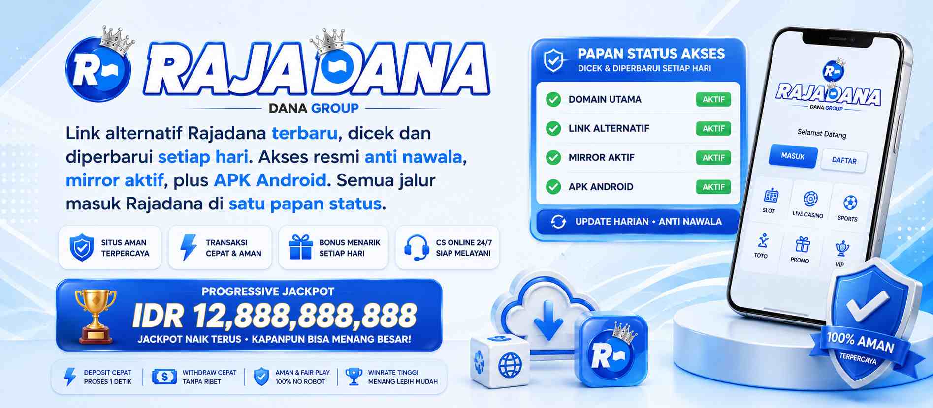 Rajadana link alternatif resmi — semua jalur akses platform gaming Rajadana